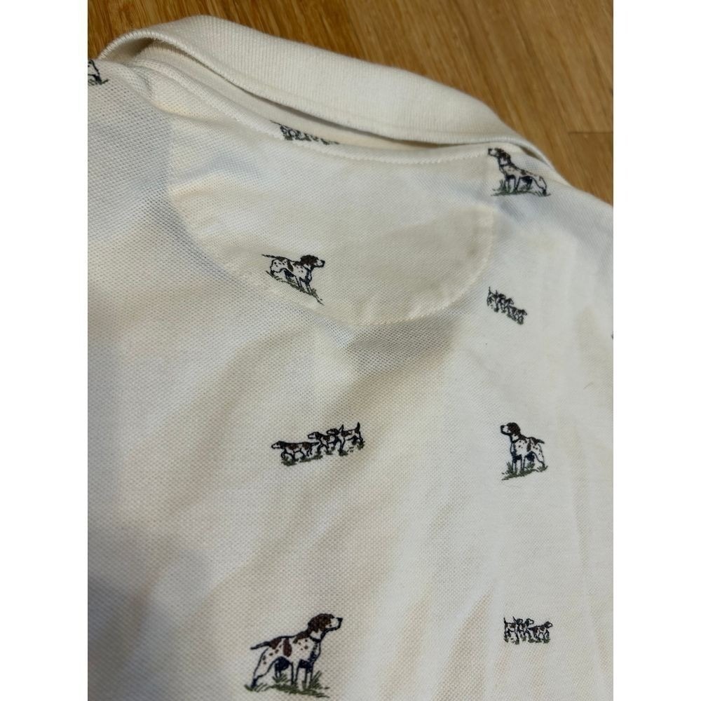 Men's Hunting Dog Preppy Old Money Print Polo Shirt Casual Club Room Medium - Picture 9 of 10